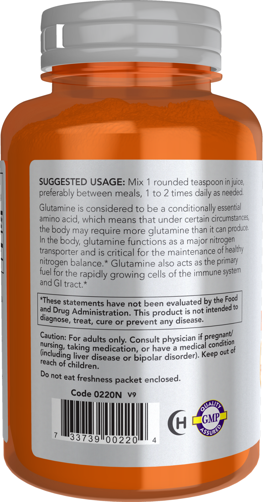 NOW Sports Nutrition, L-Glutamine Pure Powder, Nitrogen Transporter*, Amino Acid, 6-Ounce