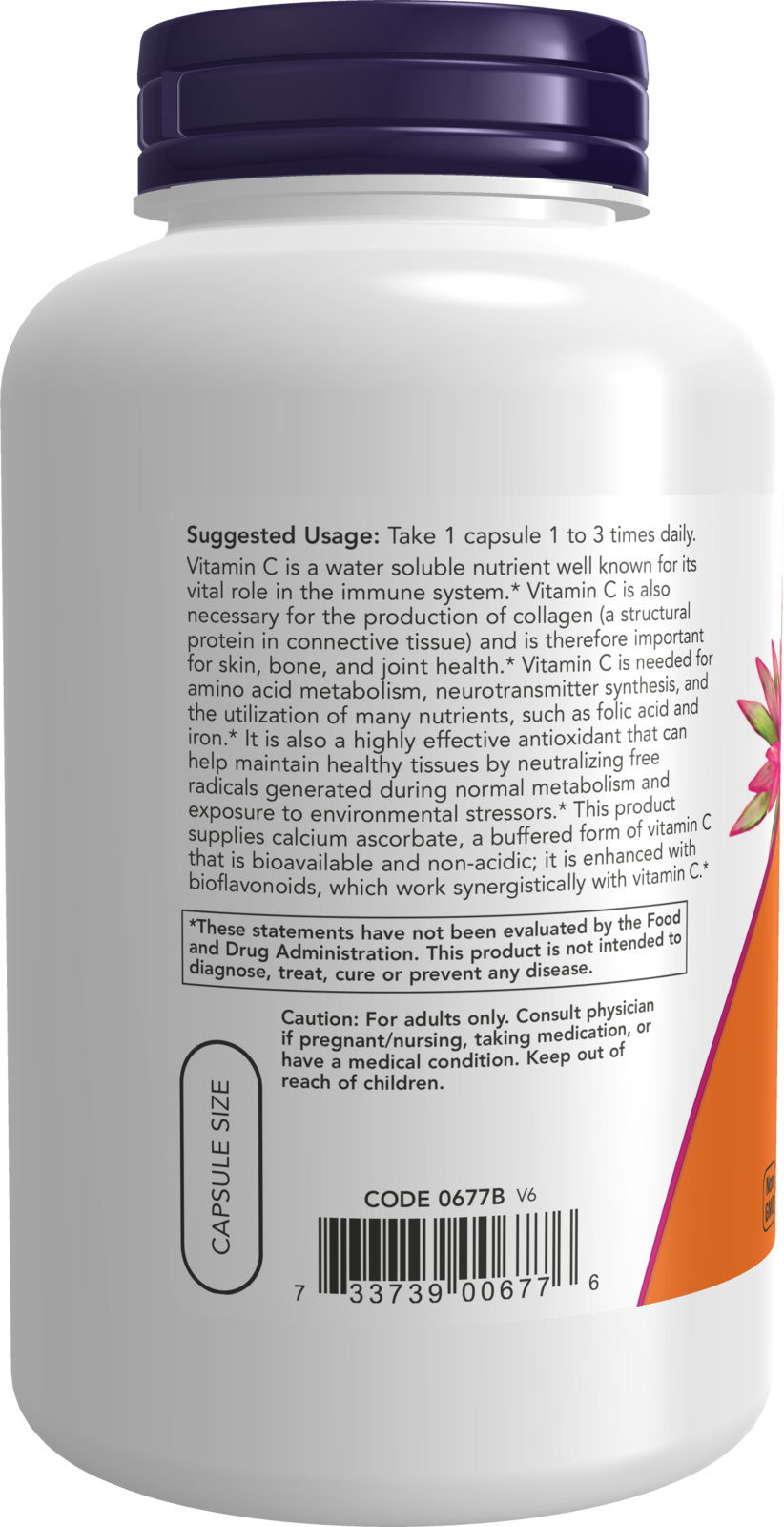 NOW Supplements, Vitamin C-500 Calcium Ascorbate, Antioxidant Protection*, 250 Veg Capsules