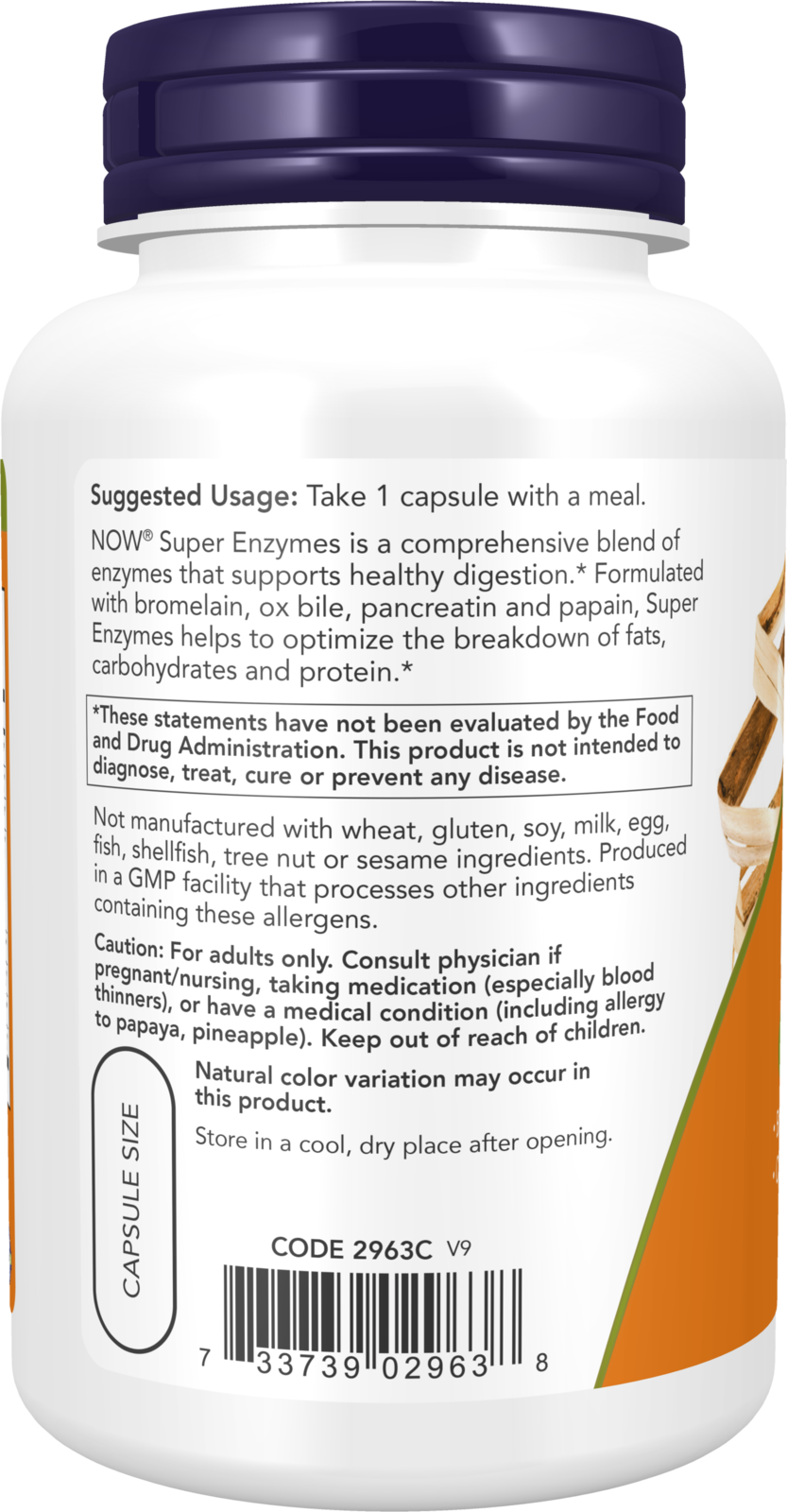 NOW Supplements, Super Enzymes, Formulated with Bromelain, Ox Bile, Pancreatin and Papain, Super Enzymes,90 Capsules