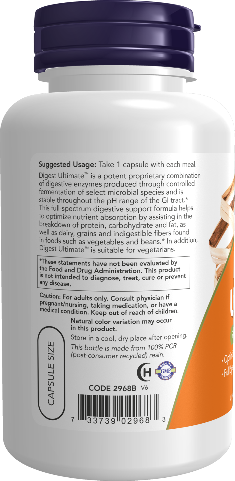 NOW Supplements, Digest Ultimate™ with Full Spectrum Enzyme Formula, 120 Veg Capsules