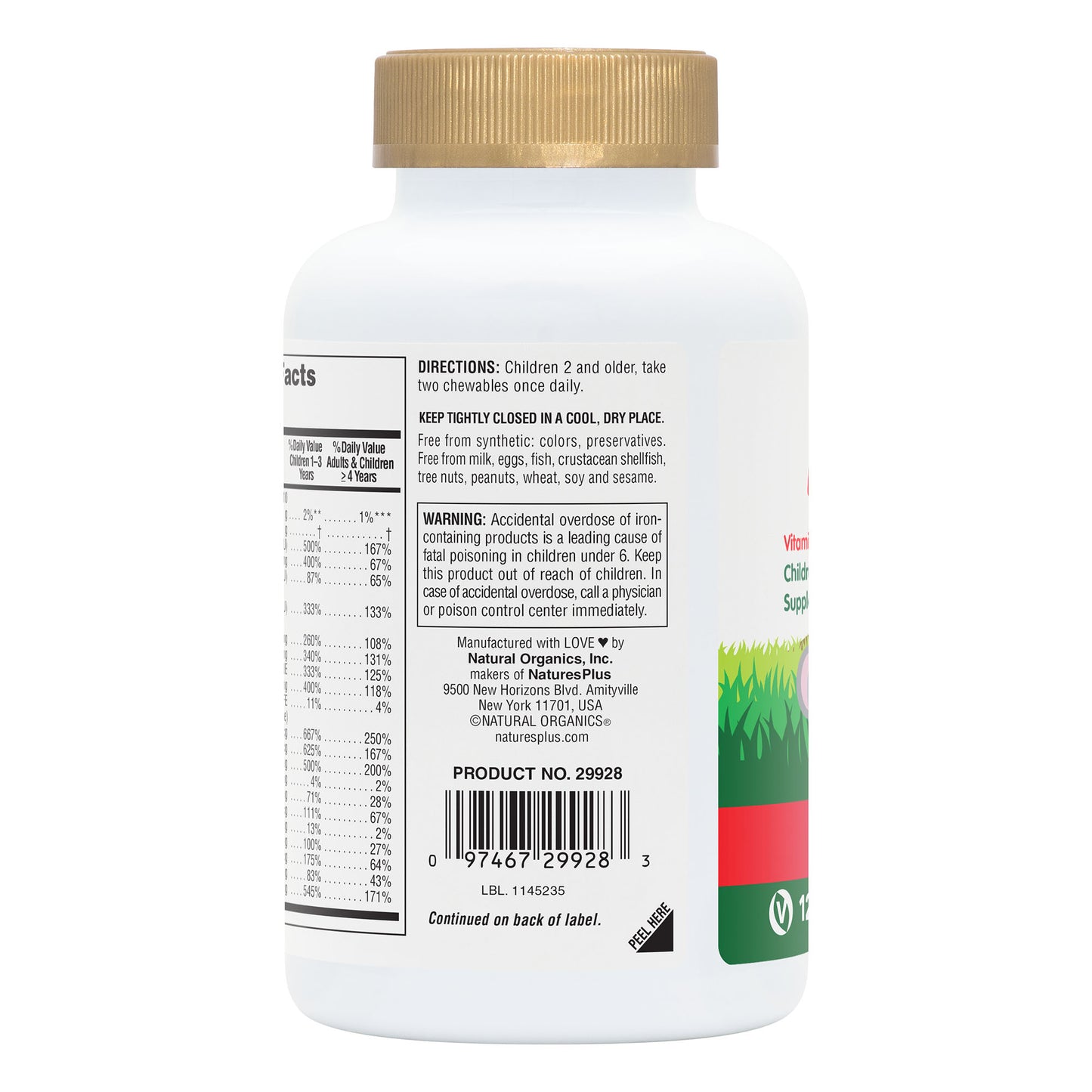 NaturesPlus, Animal Parade Gold, 120 Tablets