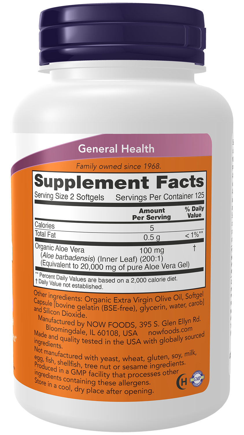 NOW Supplements, Aloe Vera (Aloe barbadensis) 10,000 mg, Supports Digestive Health*, 250 Softgels
