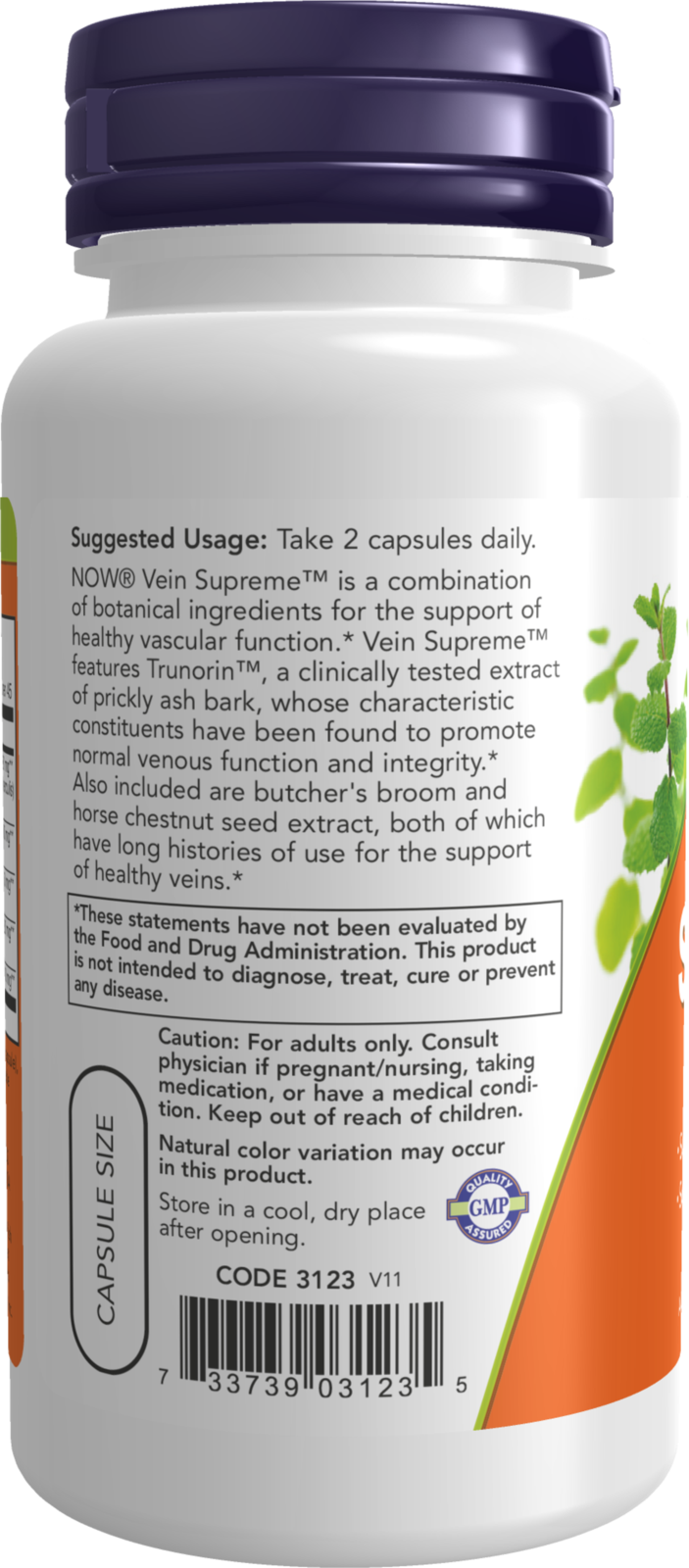 NOW Supplements, Vein Supreme™, Healthy Vein Function*, Circulatory Support*, 90 Veg Capsules