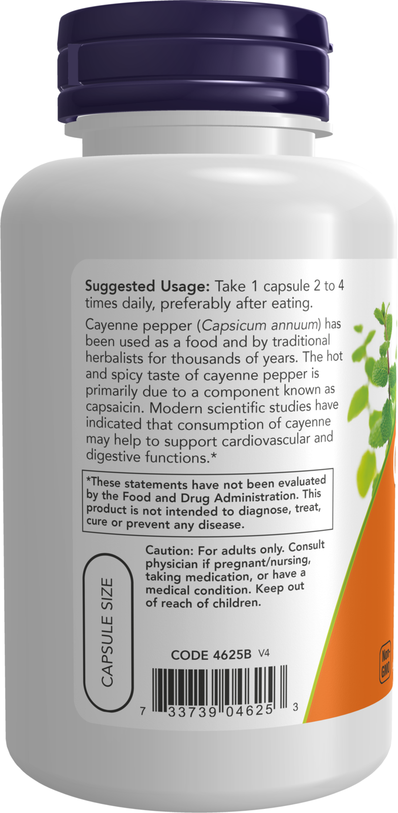 NOW Supplements, Cayenne (Capsicum annuum) 500 mg, Herbal Support, 100 Veg Capsules