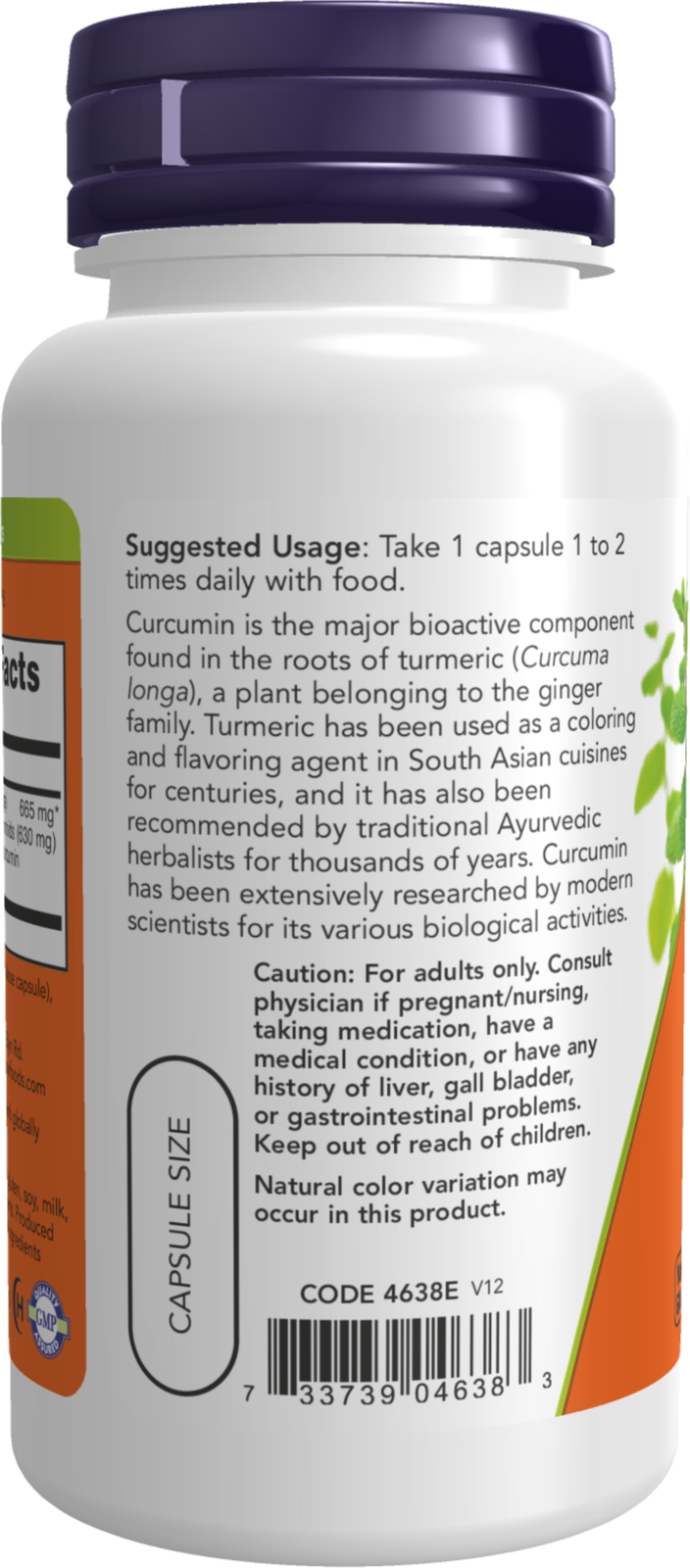 NOW Supplements, Turmeric Curcumin, Derived from Turmeric Root Extract, 95% Curcuminoids, Herbal Supplement, 60 Veg Capsules