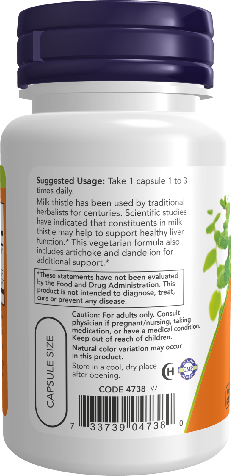 NOW Supplements, Double Strength Milk Thistle Extract 300 mg Silymarin (240 mg), Supports Liver Function*, 50 Veg Capsules