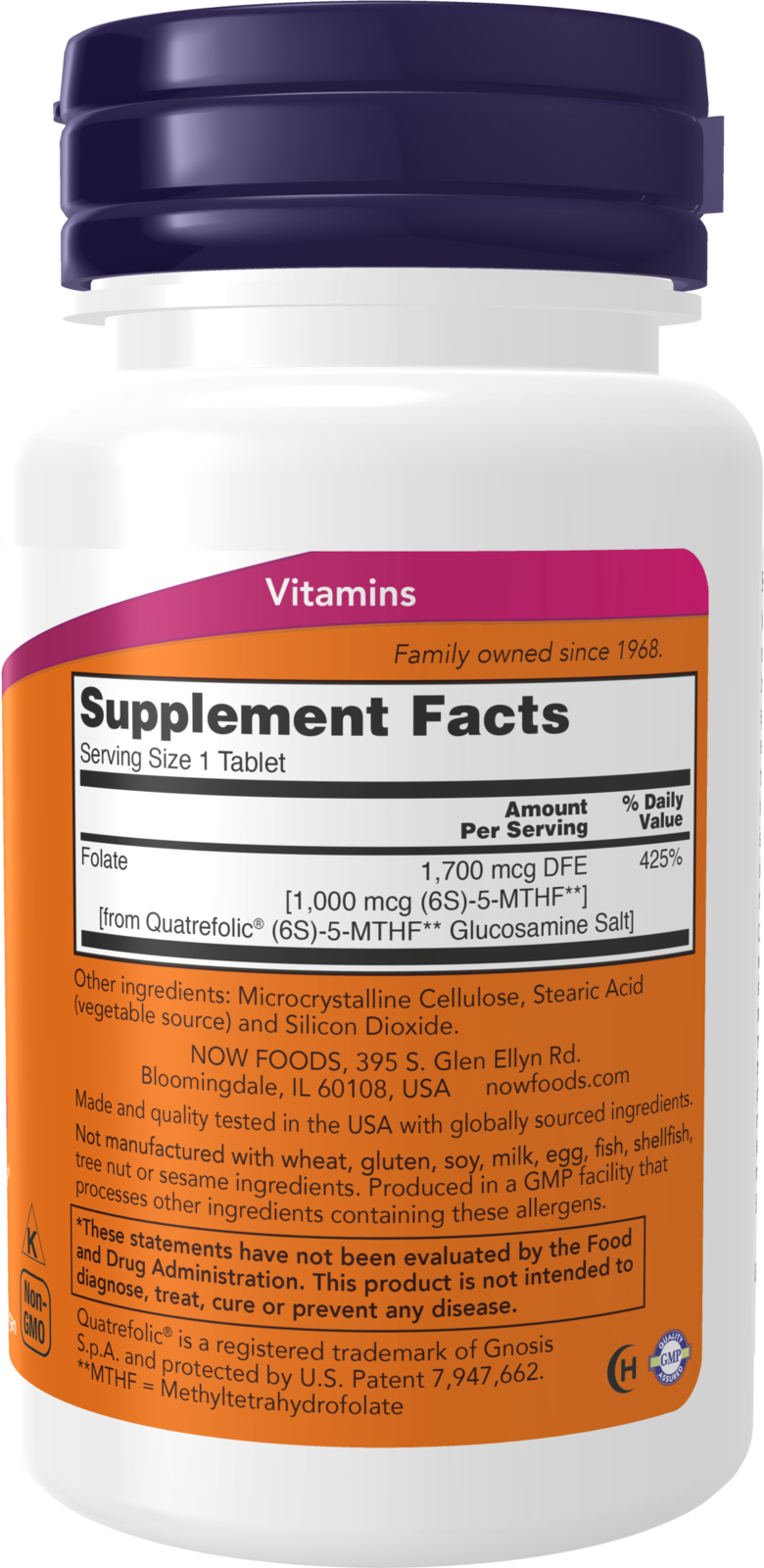 NOW Supplements, Methyl Folate 1,000 mcg, Metabolically Active Folate*, Co-Enzyme B Vitamin, 90 Tablets