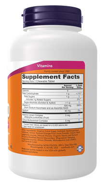 NOW Supplements, Vitamin C-500, Antioxidant Support*, Orange Juice Flavor, 100 Chewable Lozenges