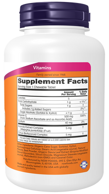 NOW Supplements, Vitamin C-500, Antioxidant Support*, Cherry Flavor, 100 Chewable Lozenges