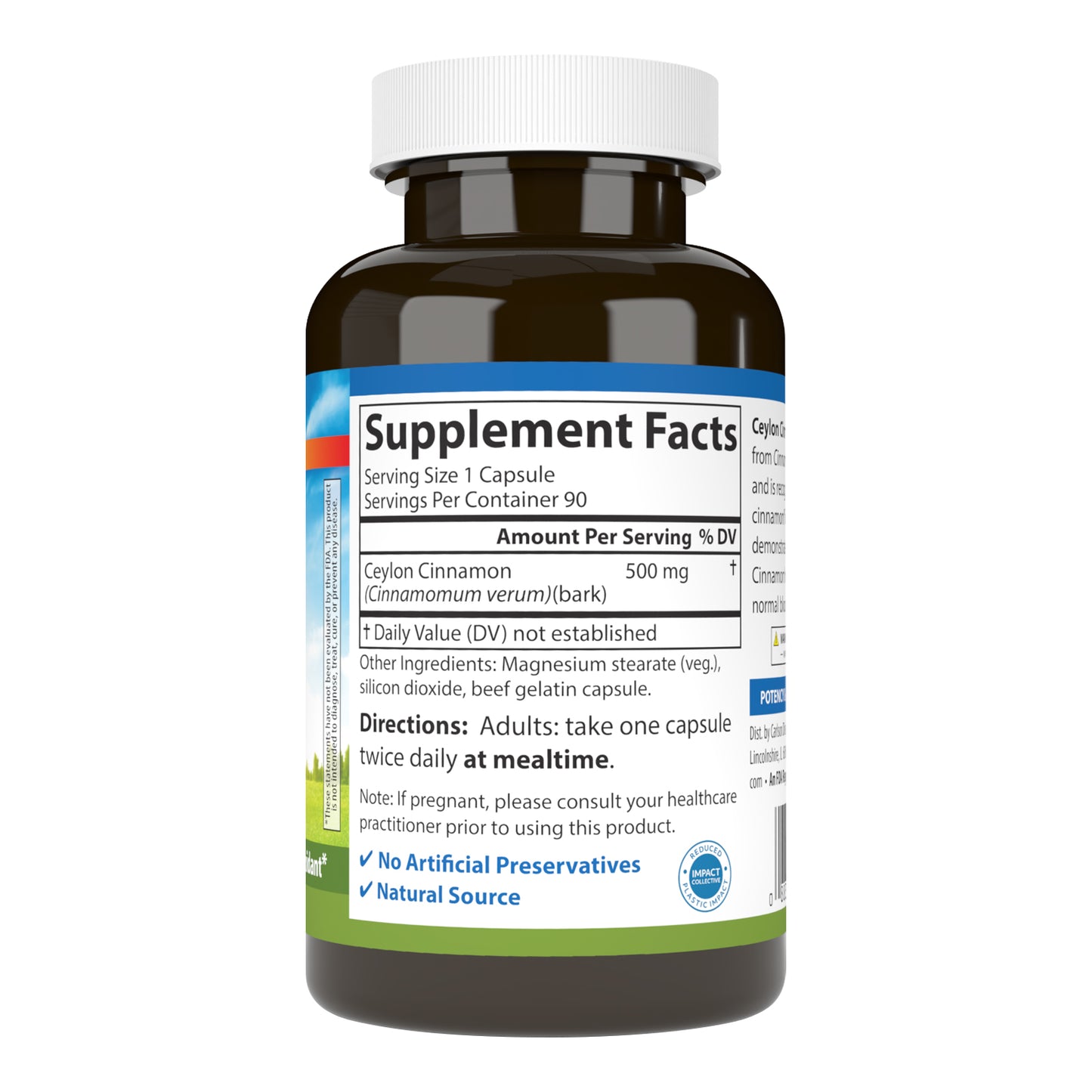 Carlson, Ceylon Cinnamon, 90 Capsules