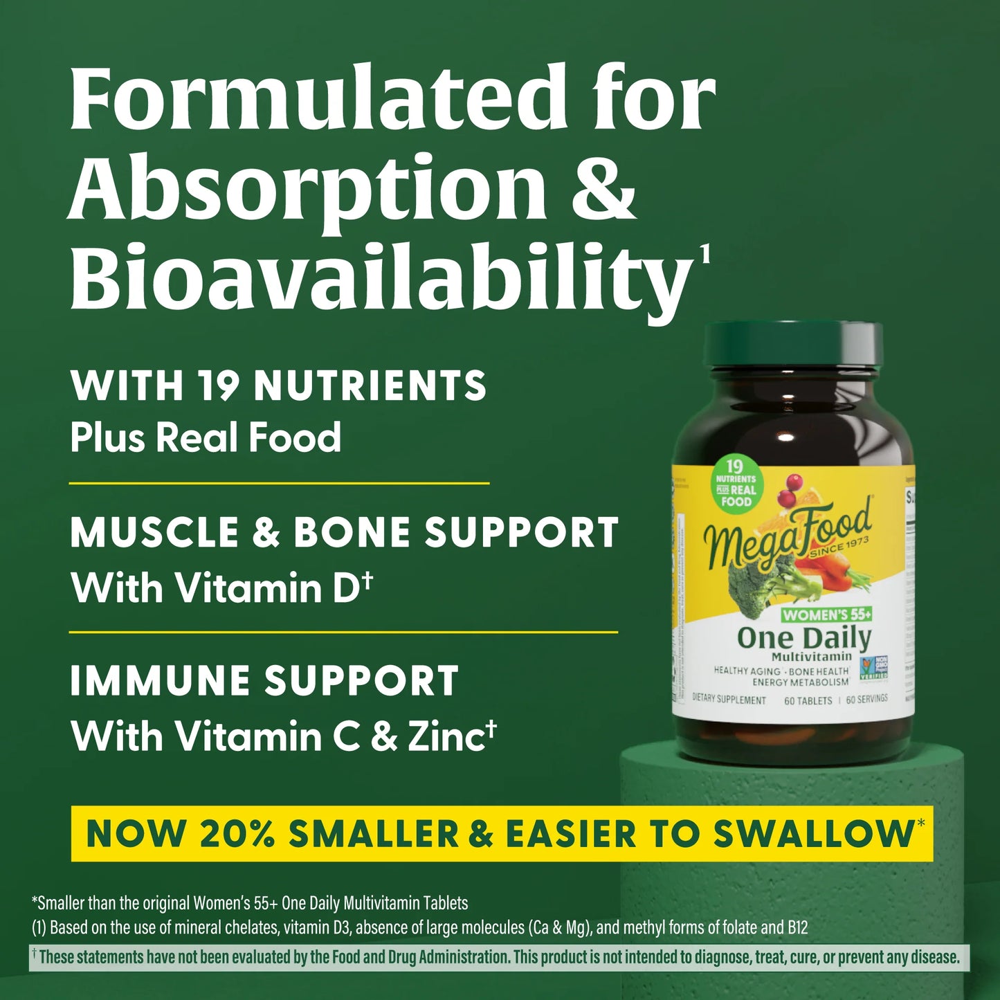 Megafood, Women's 55+ One Daily Multivitamin, 90 Tablets