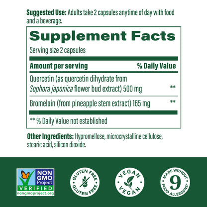 Megafood, Quercetin with Bromelain, 60 Capsules
