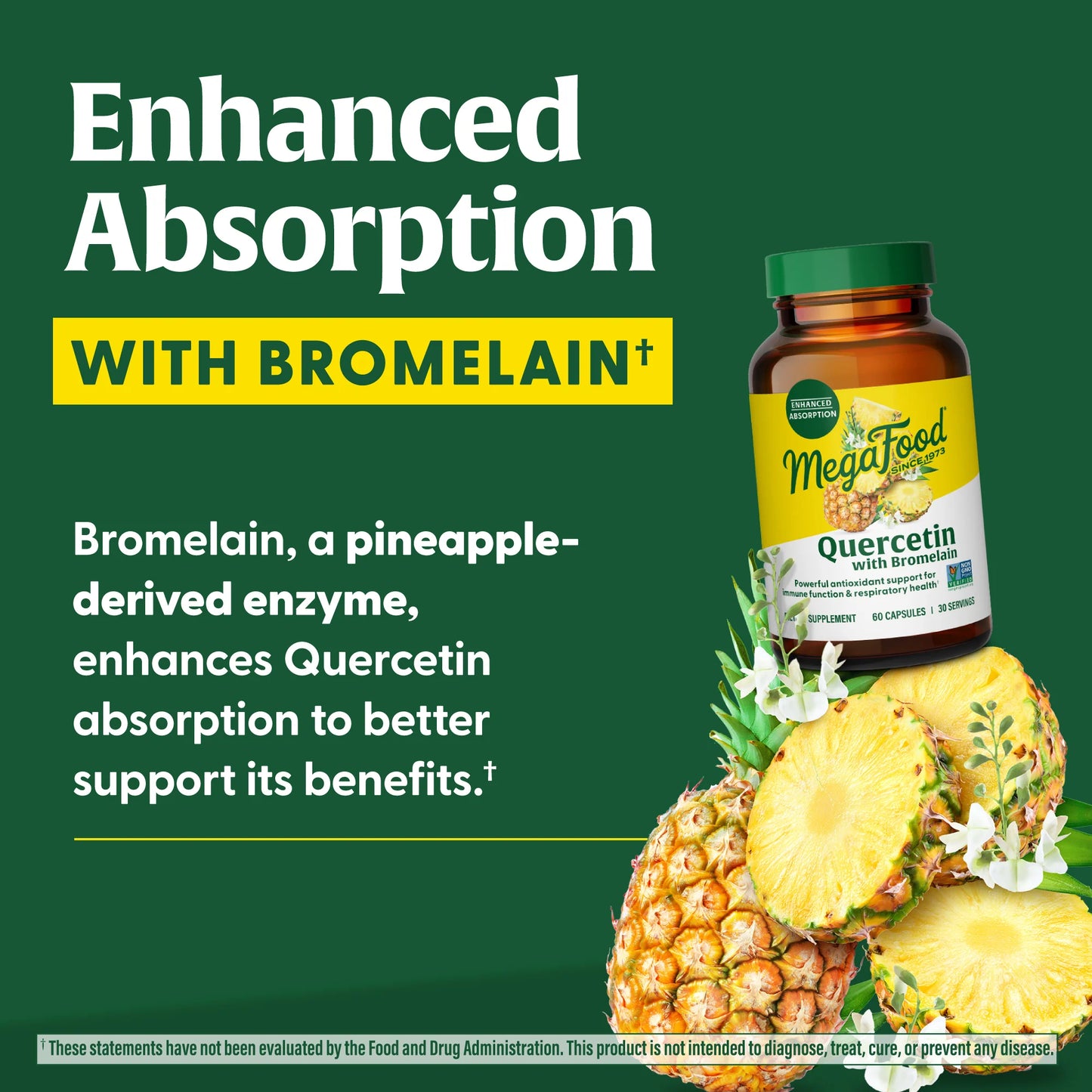 Megafood, Quercetin with Bromelain, 60 Capsules