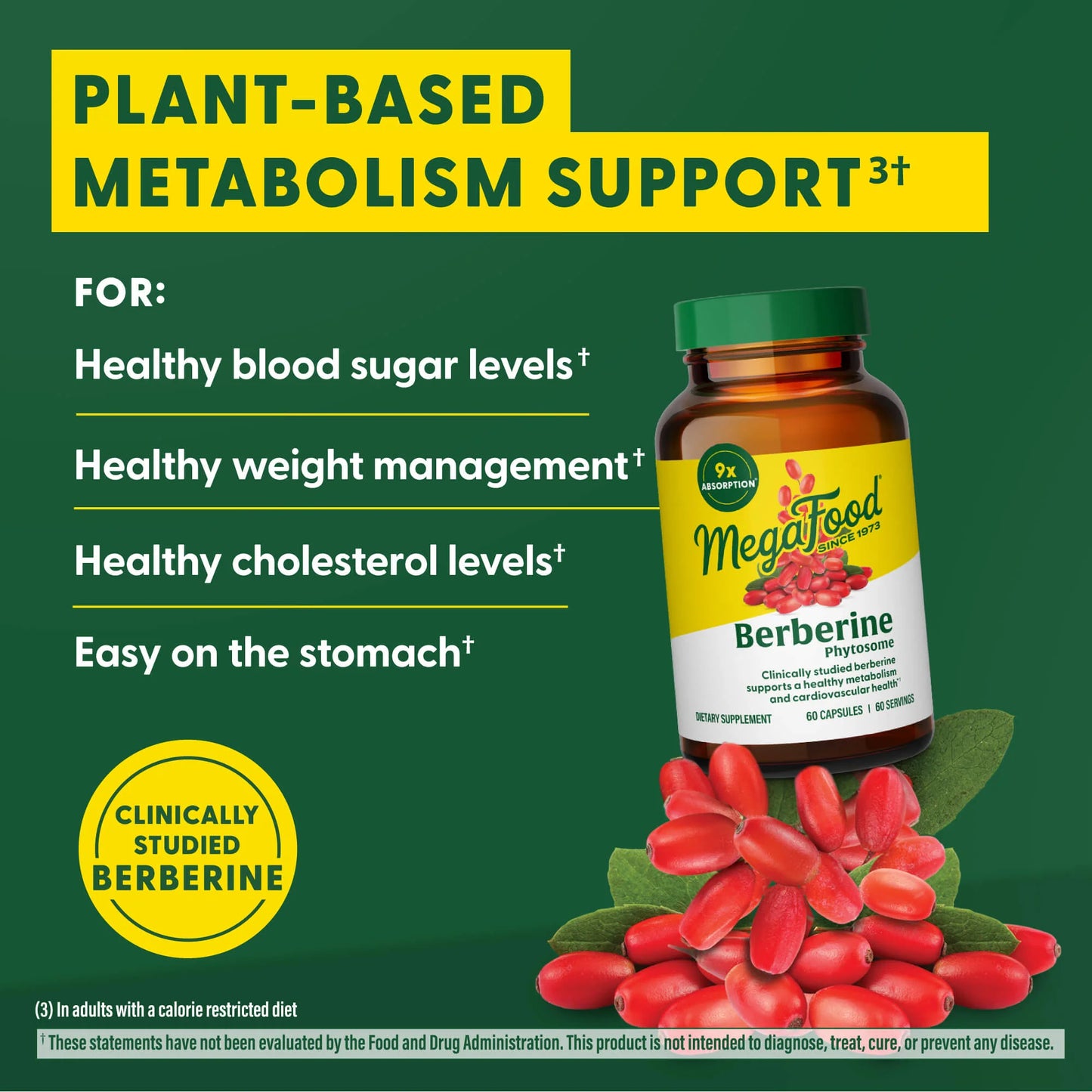 Megafood, Berberine Phytosome, 60 Tablets