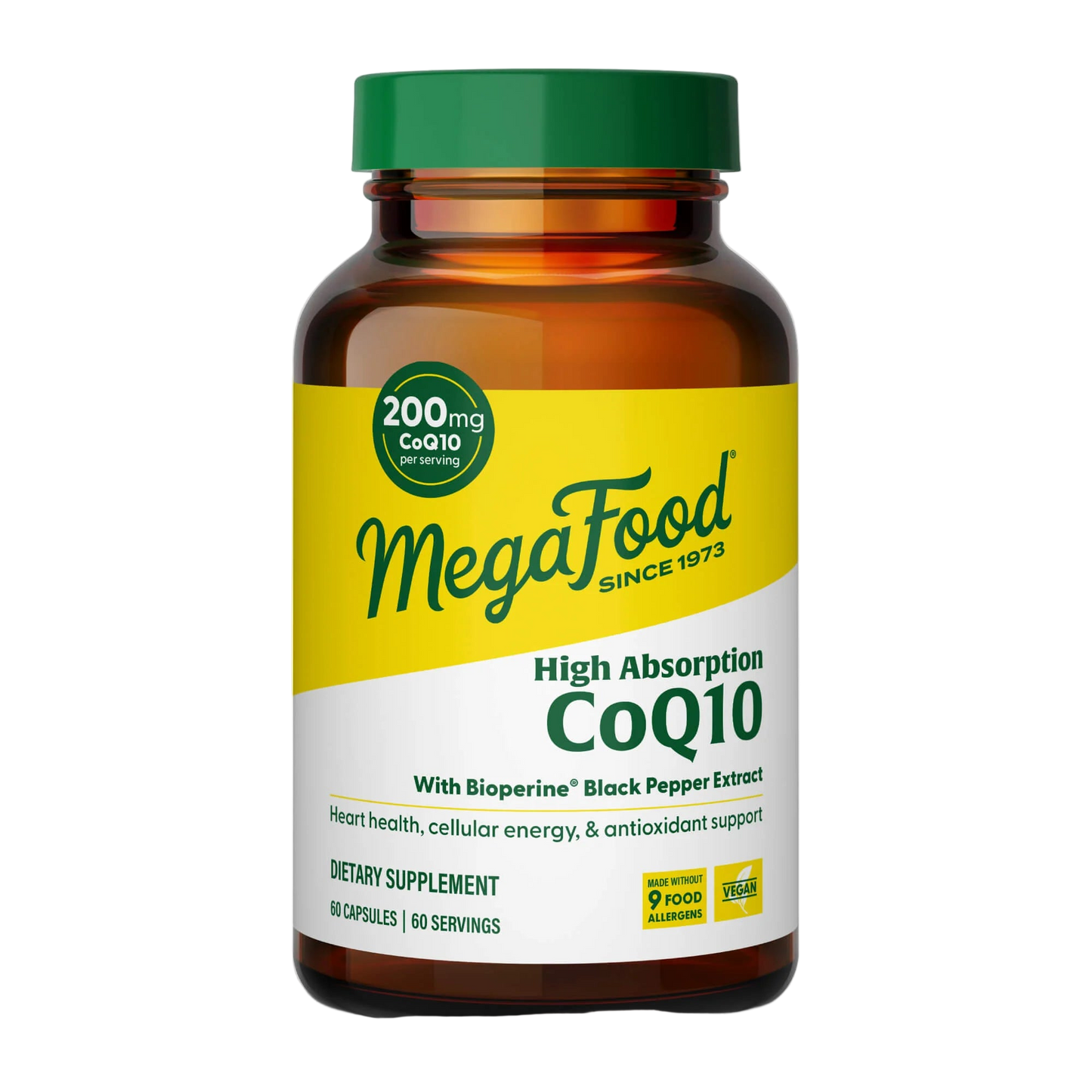 Megafood, High Absorption CoQ10, 60 Tablets