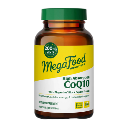 Megafood, High Absorption CoQ10, 60 Tablets