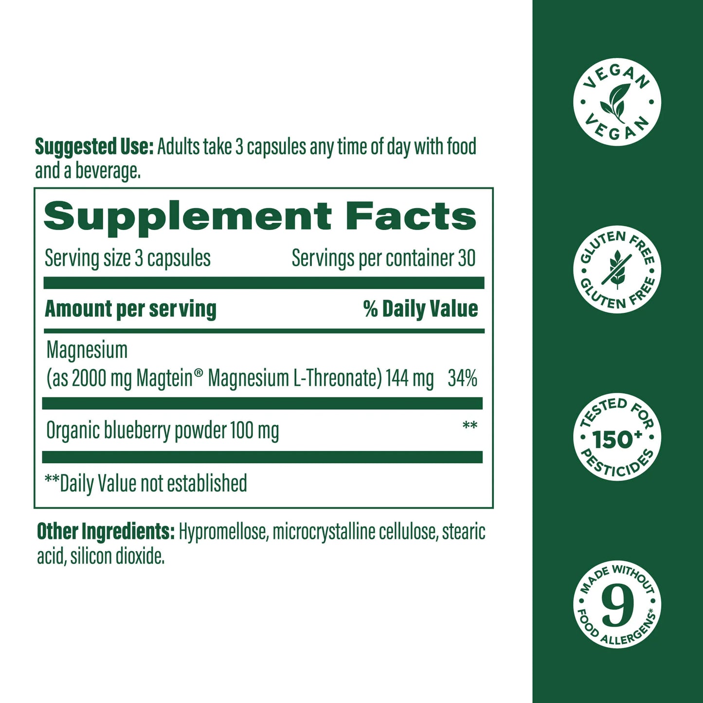 Megafood, Magtein® Magnesium L-Threonate, 90 Capsules