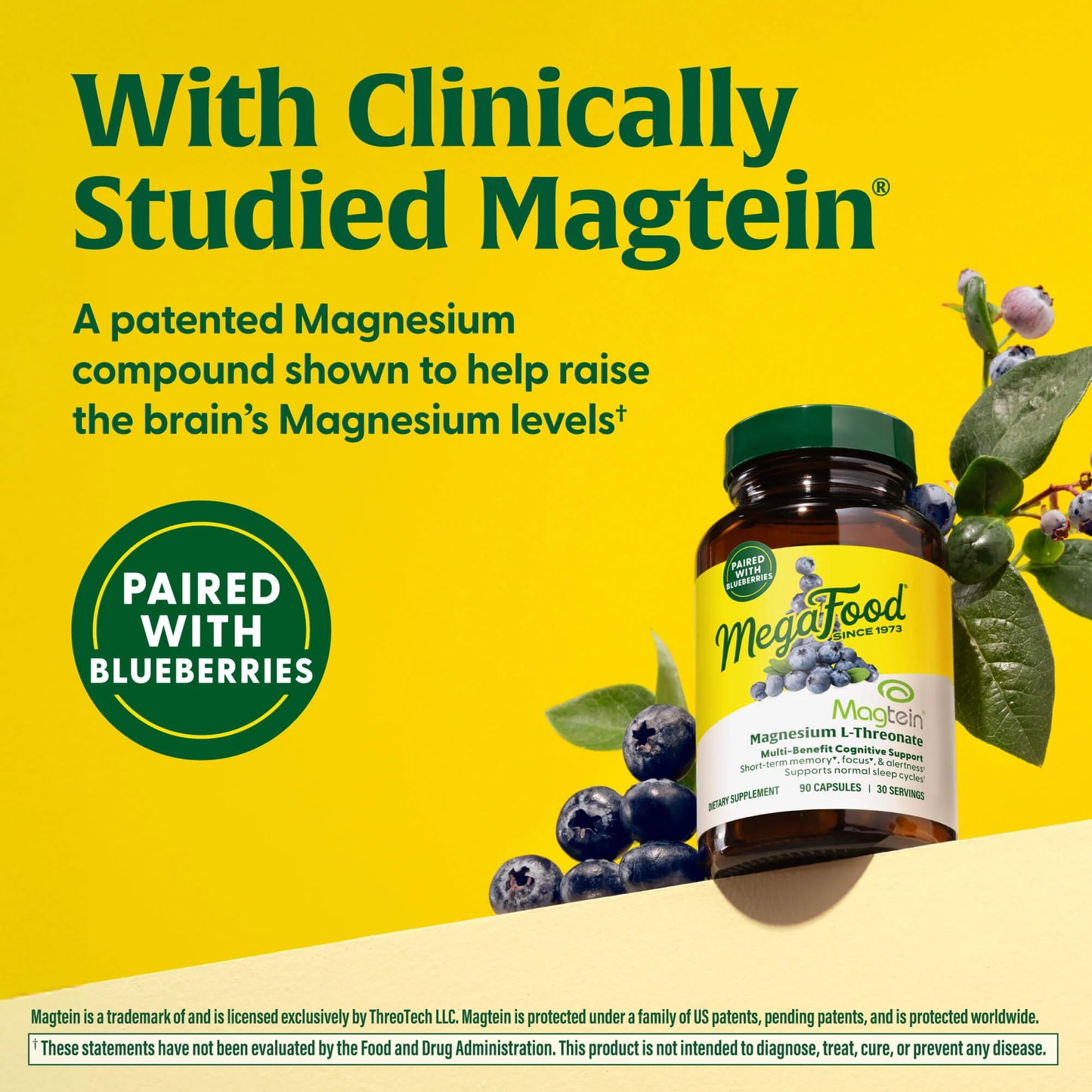 Megafood, Magtein® Magnesium L-Threonate, 90 Capsules