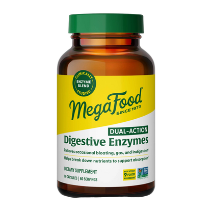 Megafood, Dual-Action Digestive Enzymes, 60 Tablets