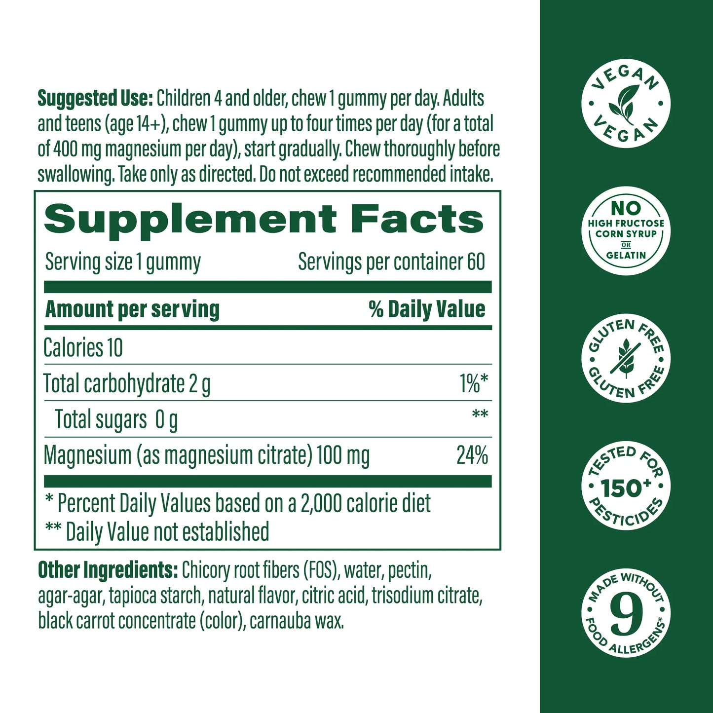 Megafood, High Absorption Magnesium Citrate Gummies - Raspberry Flavor, 60 Gummies