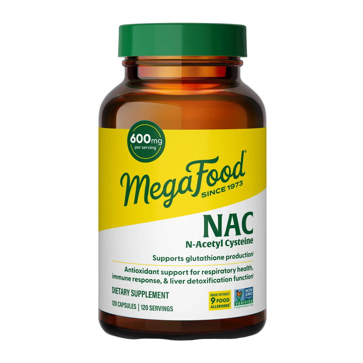 Megafood, NAC (N-Acetyl Cysteine), 120 Capsules