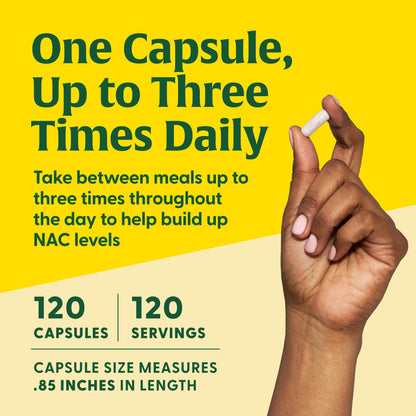 Megafood, NAC (N-Acetyl Cysteine), 120 Capsules