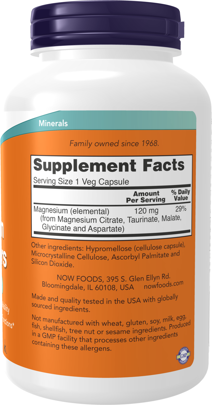 NOW Supplements, Magnesium Transporters with 5 Forms of Magnesium for Optimal Bioavailability, 180 Veg Capsules