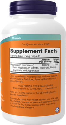 NOW Supplements, Magnesium Transporters with 5 Forms of Magnesium for Optimal Bioavailability, 180 Veg Capsules