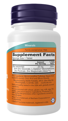 NOW Supplements, Zinc Transporter, 90 Tablets, Vegan, Immune Support