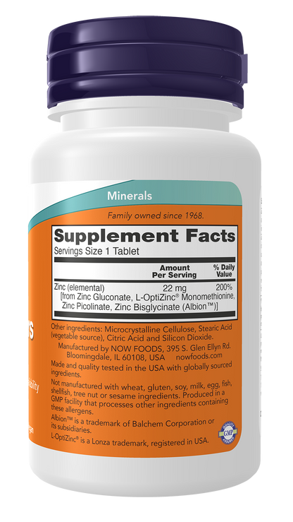 NOW Supplements, Zinc Transporter, 90 Tablets, Vegan, Immune Support