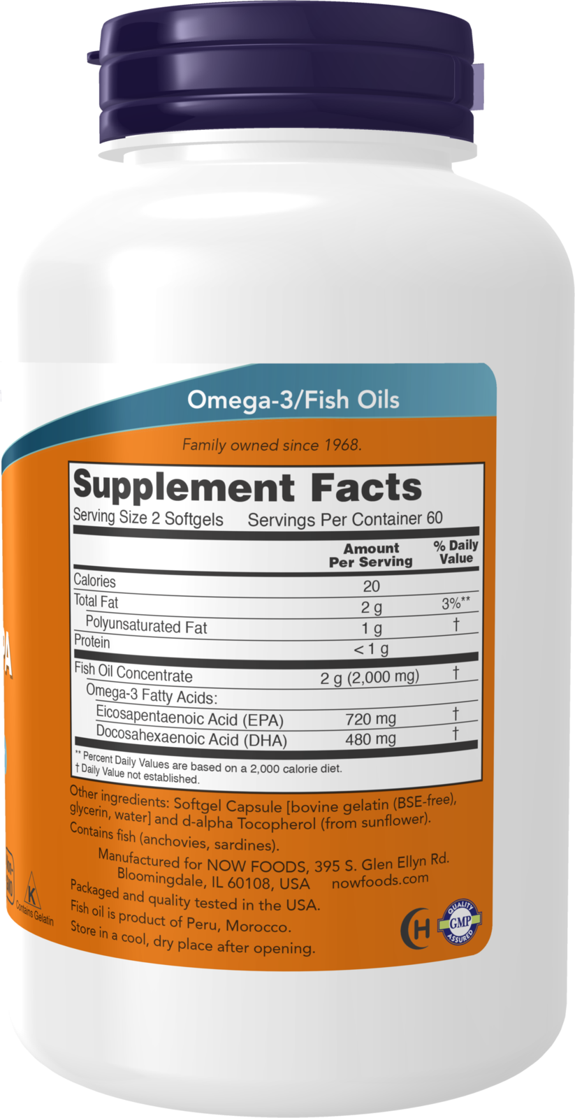 NOW Supplements, Super Omega EPA, 360 EPA / 240 DHA, Molecularly Distilled, Cardiovascular Support*, 120 Softgels