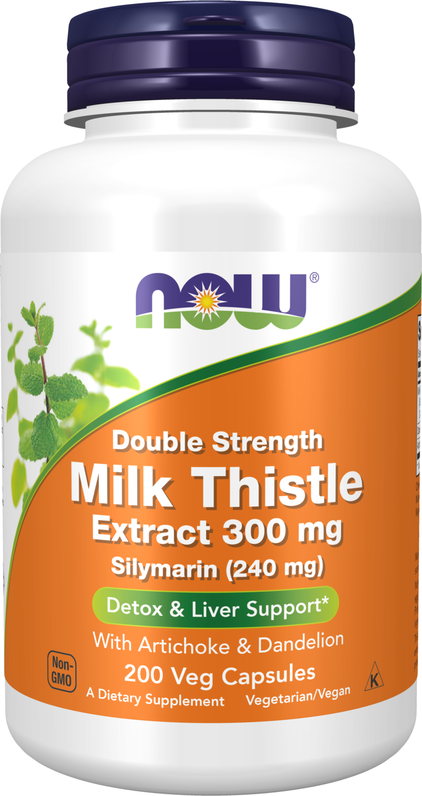 Milk Thistle Extract, Double Strength 300 mg - 200 Veg Capsules 200 Veg Capsules