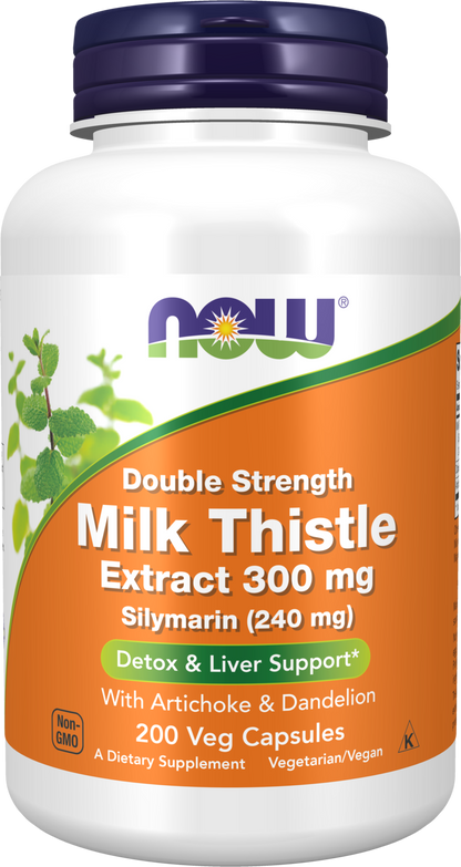 Milk Thistle Extract, Double Strength 300 mg - 200 Veg Capsules 200 Veg Capsules