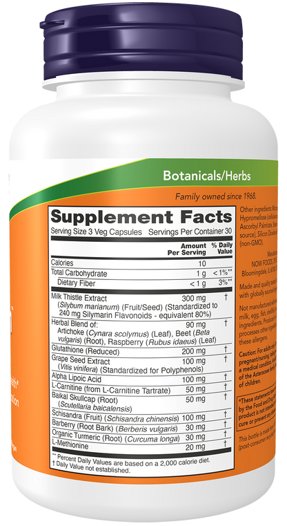 NOW Supplements, Liver Refresh™ with Milk Thistle Extract and unique Herb-Enzyme blend, 90 Veg Capsules