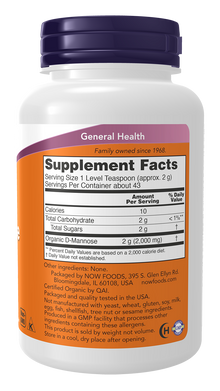 NOW Supplements, D-Mannose Powder, Non-GMO Project Verified, Healthy Urinary Tract*, 3-Ounce