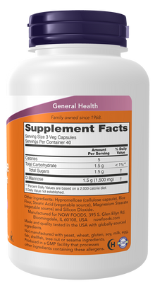 NOW Supplements, D-Mannose 500 mg, Non-GMO Project Verified, Healthy Urinary Tract*, 120 Veg Capsules