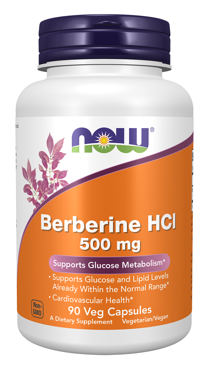NOW Supplements, Berberine HCL 500 mg, Supports Glucose Metabolism, 90 Veg Capsules 90