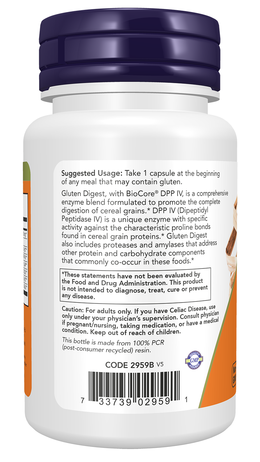 NOW Supplements, Gluten Digest with BioCore®DPP IV, Gastrointestinal Support*, 60 Veg Capsules