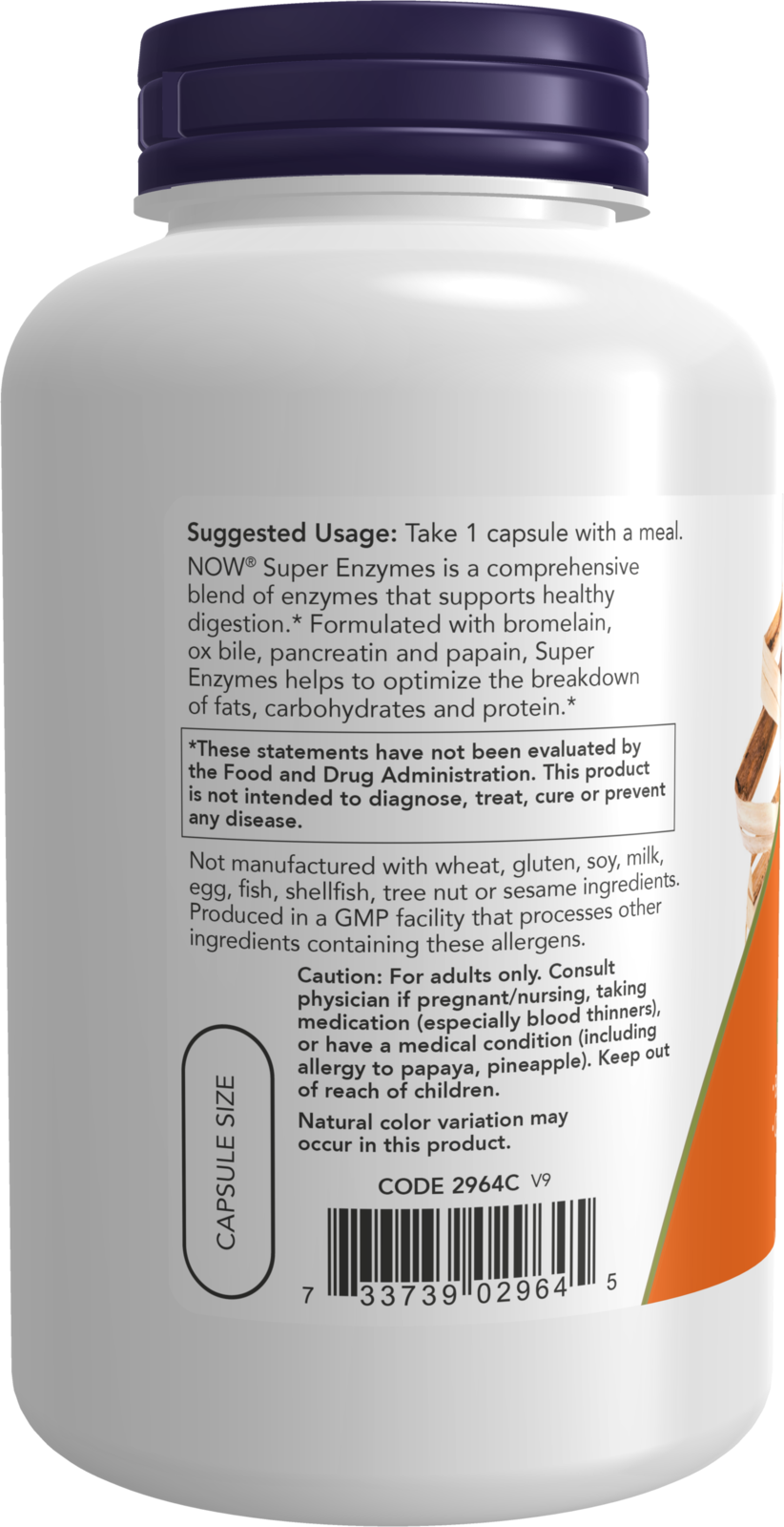 NOW Supplements, Super Enzymes, Formulated with Bromelain, Ox Bile, Pancreatin and Papain, Super Enzymes,180 Capsules