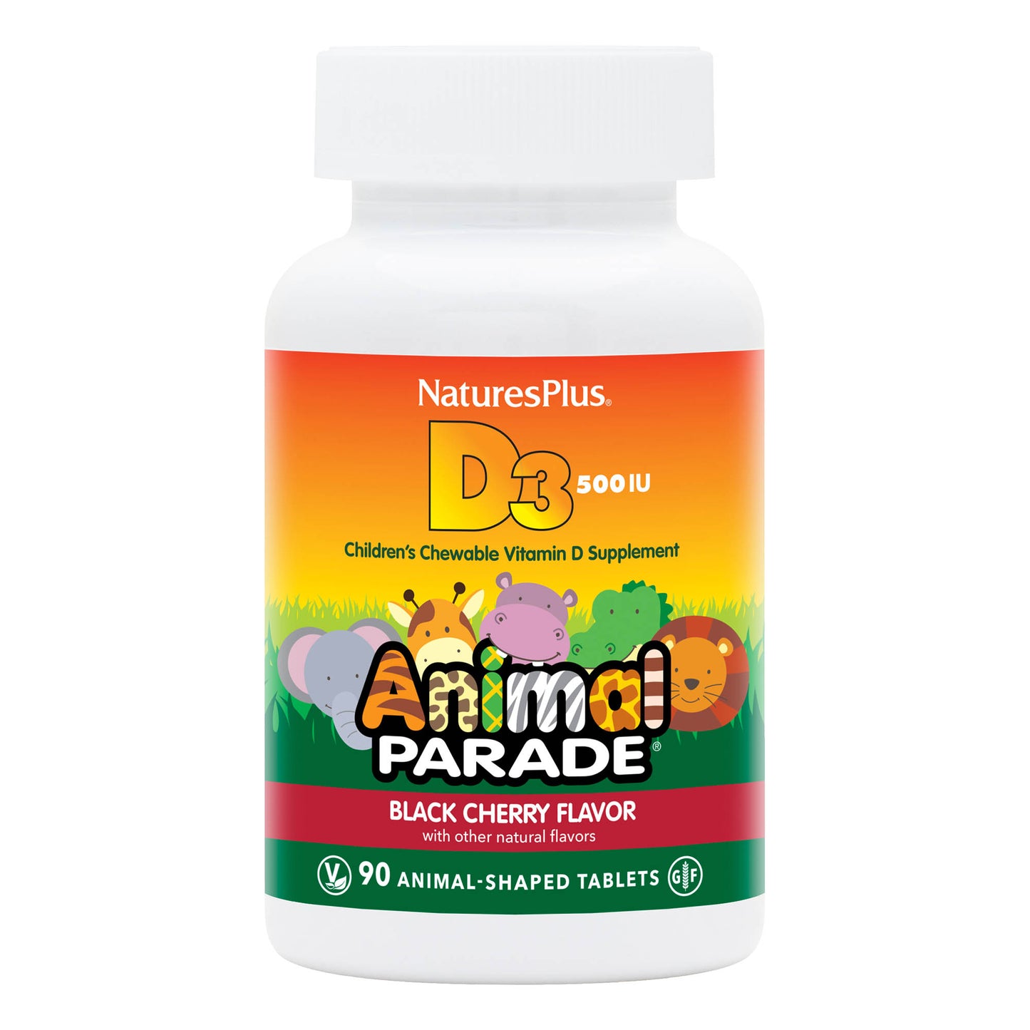 NaturesPlus, Animal Parade Vitamin D3 500IU, 90 Tablets