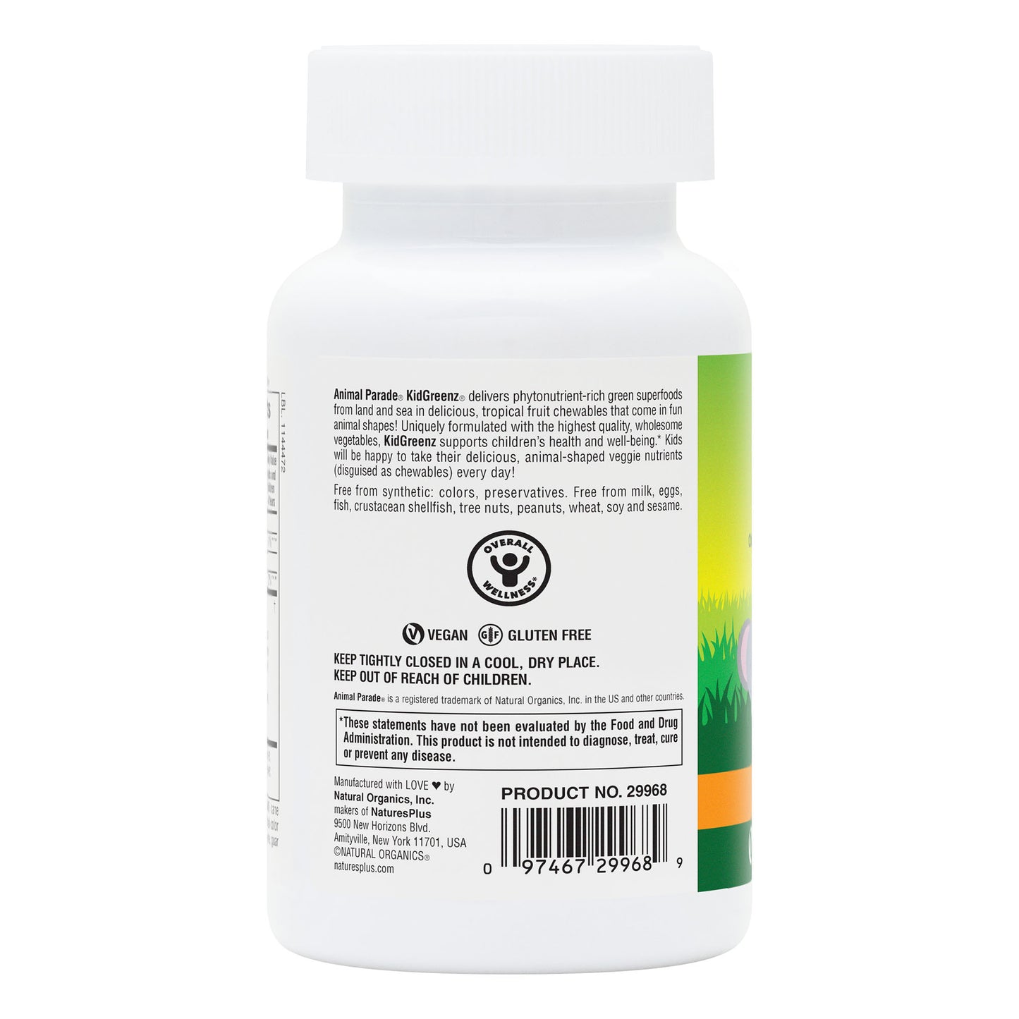 NaturesPlus, Animal Parade KidGreenz, 90 Tablets