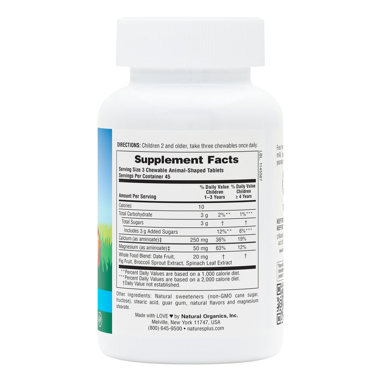 NaturesPlus, Animal Parade Calcium Children's Chewables, 135 Tablets