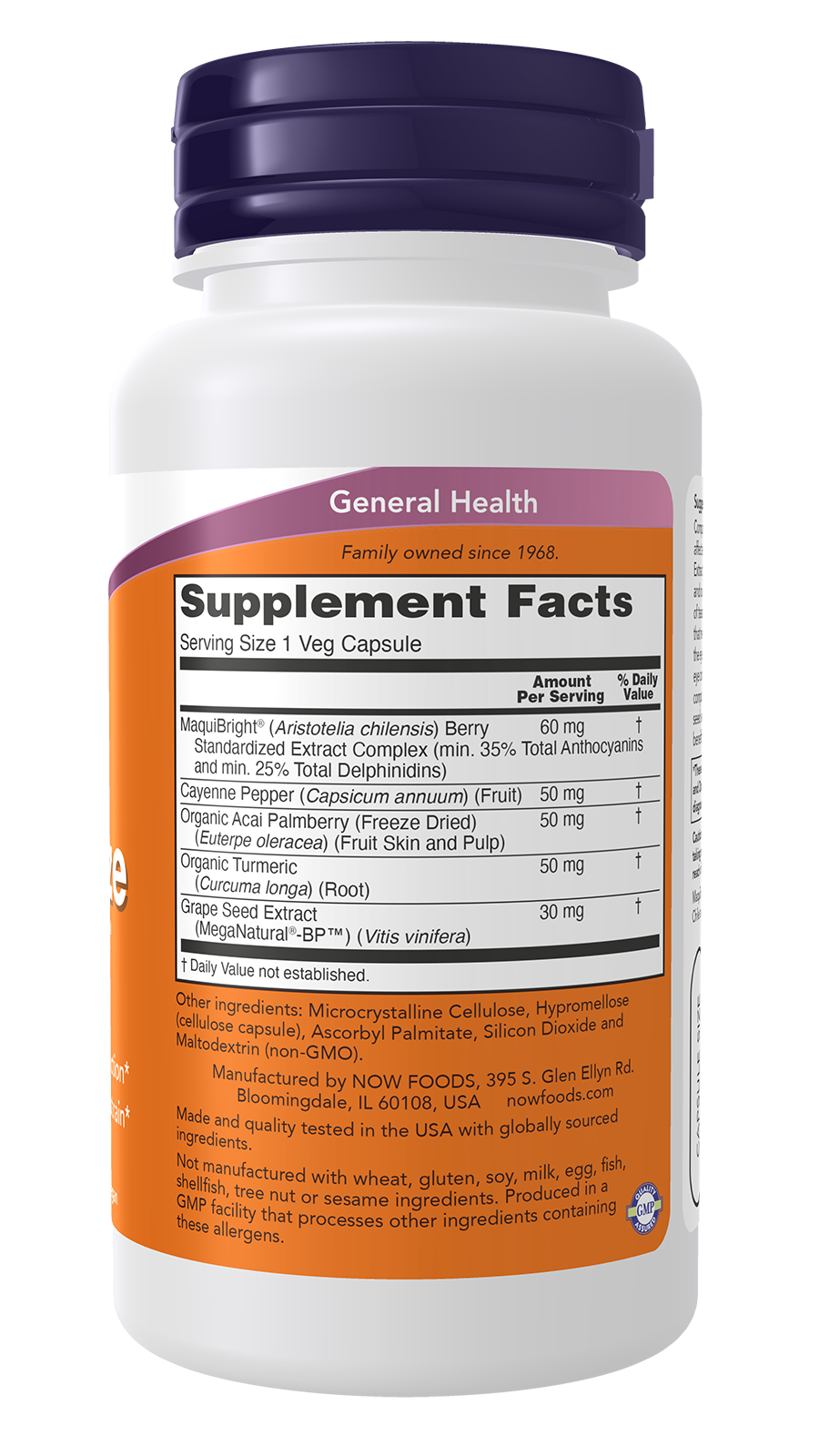 NOW Supplements, Eye Moisturize with MaquiBright®, Ocular Health*, Promotes Healthy Tear Production*, Defense Against Normal Eyestrain*, 60 Veg Capsules