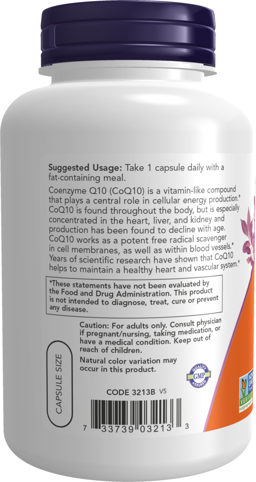 NOW Supplements, CoQ10 100 mg with Hawthorn Berry, Pharmaceutical Grade, All-Trans Form produced by Fermentation, 180 Veg Capsules