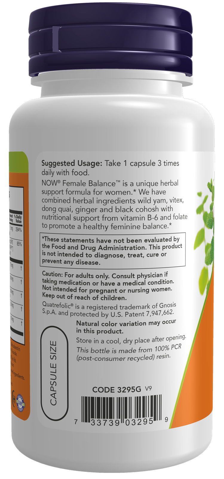 NOW Supplements, Female Balance™ with Wild Yam, Vitex, Dong Quai, GLA, Vitamin B-6 and Folate, 90 Capsules