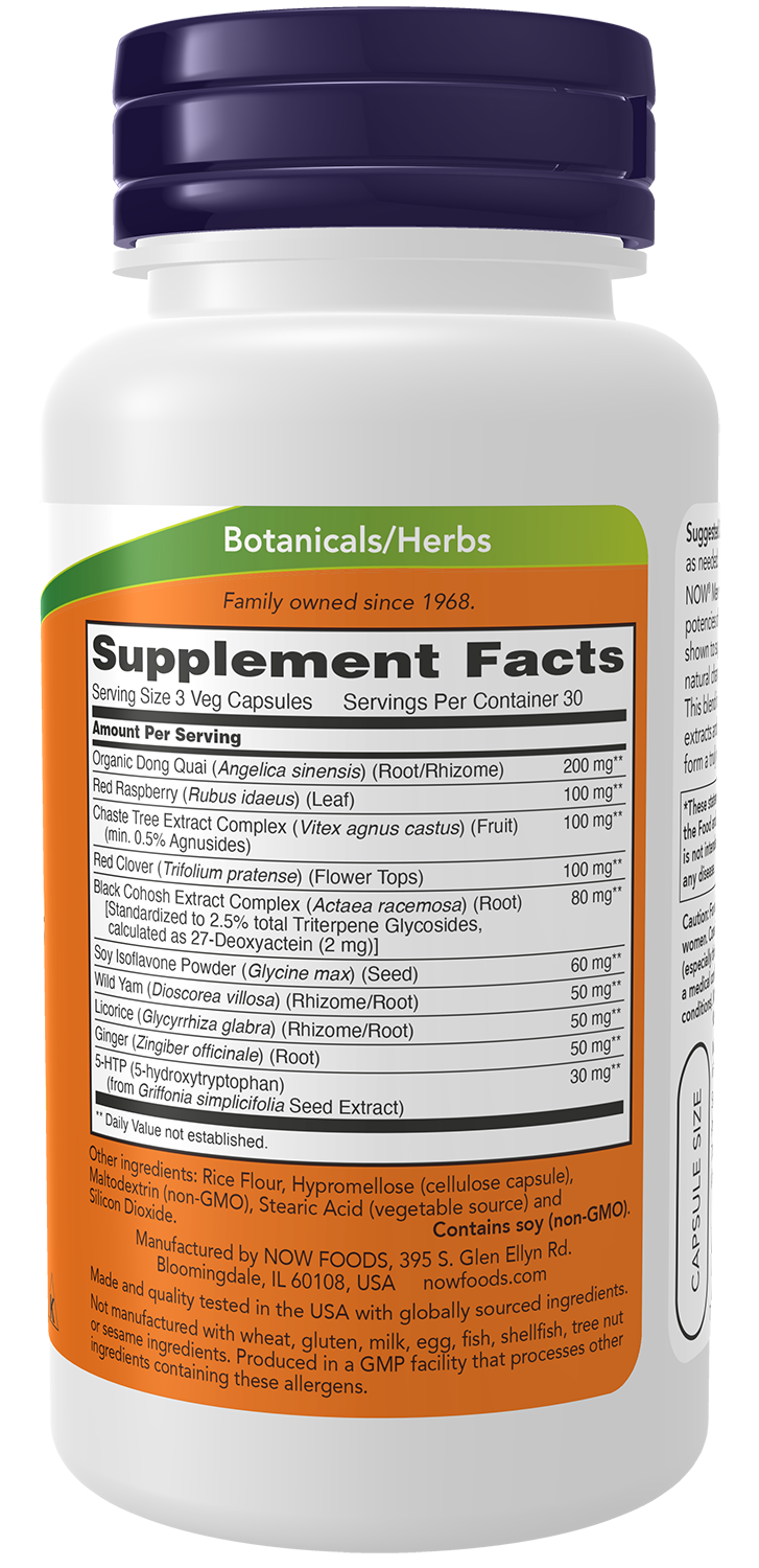 NOW Supplements, Menopause Support, Blend Includes Standardized Herbal Extracts and Other Nutrients, 90 Veg Capsules
