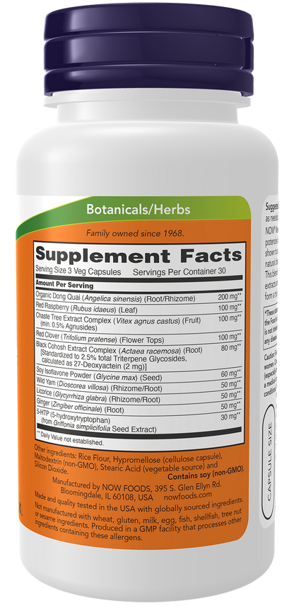 NOW Supplements, Menopause Support, Blend Includes Standardized Herbal Extracts and Other Nutrients, 90 Veg Capsules