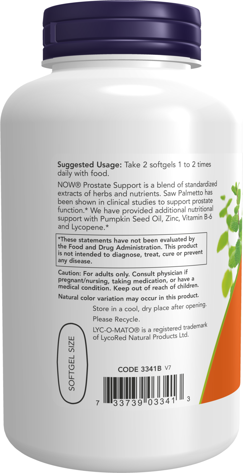NOW Supplements, Prostate Support, Prostate Support, with Standardized Saw Palmetto, Stinging Nettle & Lycopene, 180 Softgels