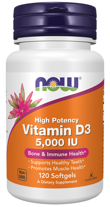 Vitamin D-3 5000 IU - 120 Softgels 120 Softgels