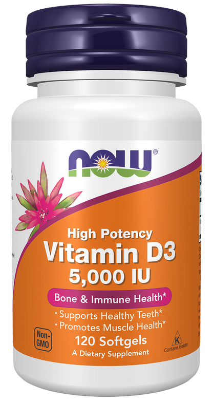 Vitamin D-3 5000 IU - 120 Softgels 120 Softgels
